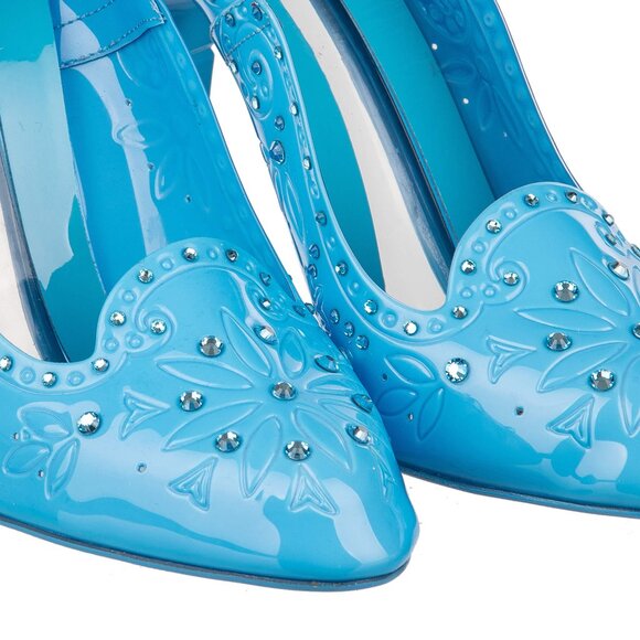 Dolce & Gabbana - Cinderella PVC Crystals Pumps Turquoise Blue 39 9 - Picture 5 of 5